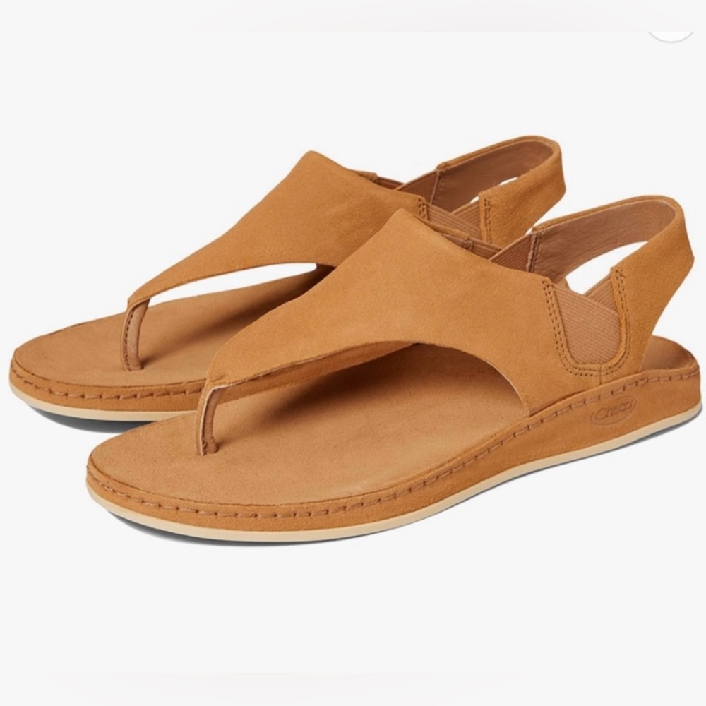 NIB - Wayfarer Post Sandal Size 8 in Doe Suede; Chaco Suede Sandals New in Box